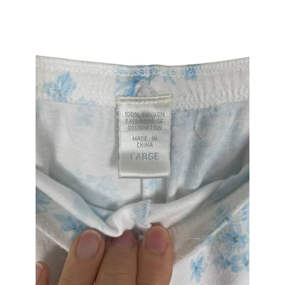 Eileen West Cotton Floral Pajama Pants Set Size Large Cottage Grandma Feminine - Picture 14 of 14